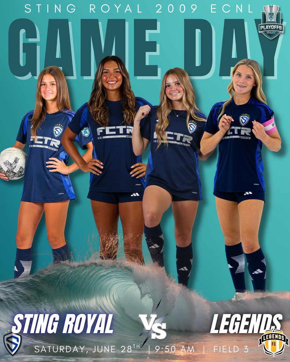 StingECNL09's tweet image. It’s Game Day! LET’S GO!!!!
🆚️ Legends
⏰️ 9:50 am PT
🏟 Surf Cup Sports Park Field 3
@ecnlgirls @stingsoccerclub @topdrawersoccer @soccerwire @prep_soccer @PrepSocceTX @ImYouthSoccer #proveit