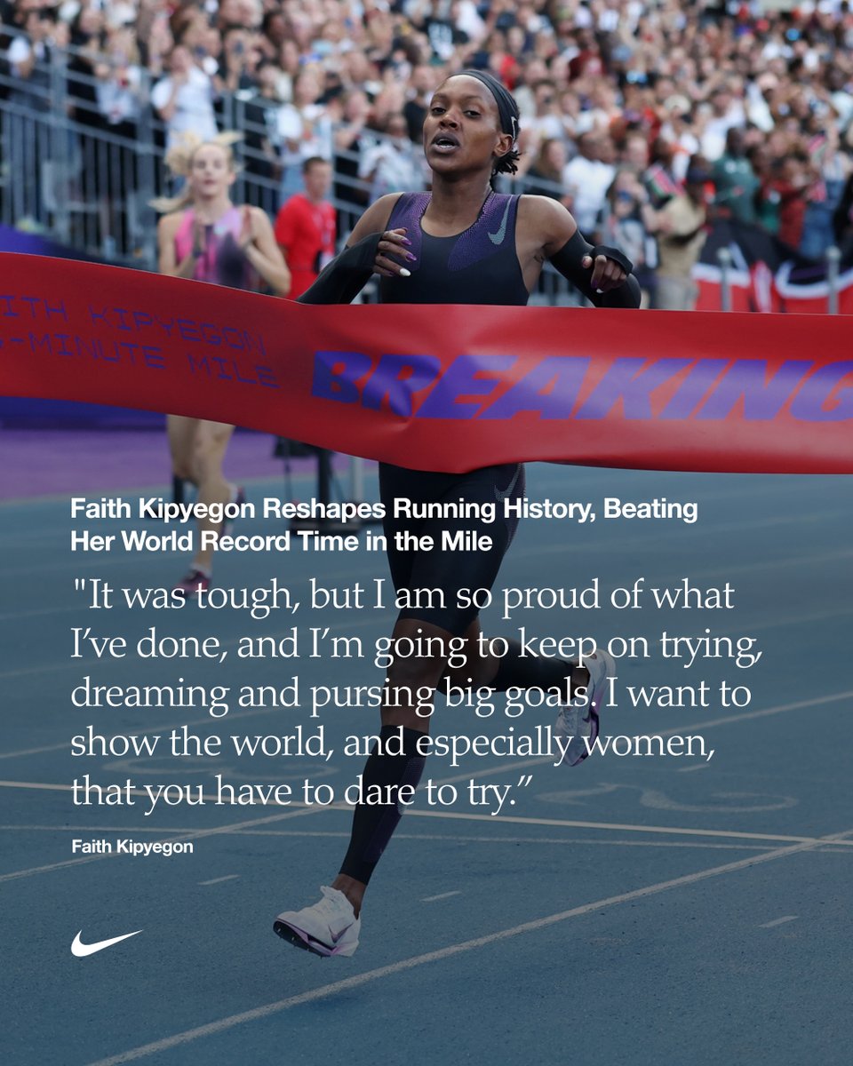We live to tell stories like this.

We’re incredibly proud to have produced both the doc and global live coverage of #FaithKipyegon’s historic, record-breaking moment with <a href="/Nike/">Nike</a>.

It’s been a privilege to help tell a story that moved the world. #Breaking4