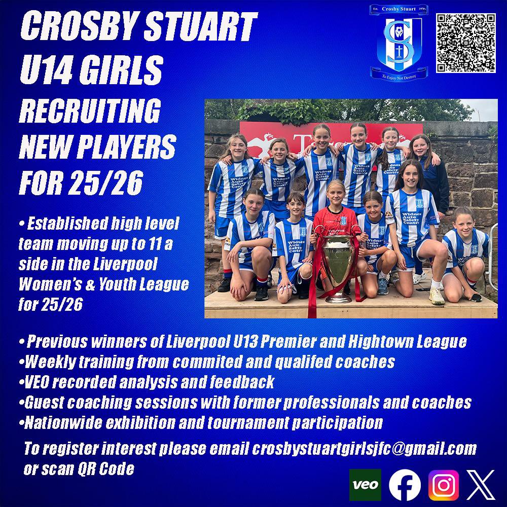 Andrew_Heaton's tweet photo. Any North Liverpool Y7/8 girls looking for Sunday football we’ve got a few places left in our squad for next season. Get in touch! https://t.co/p4evnVAvNH