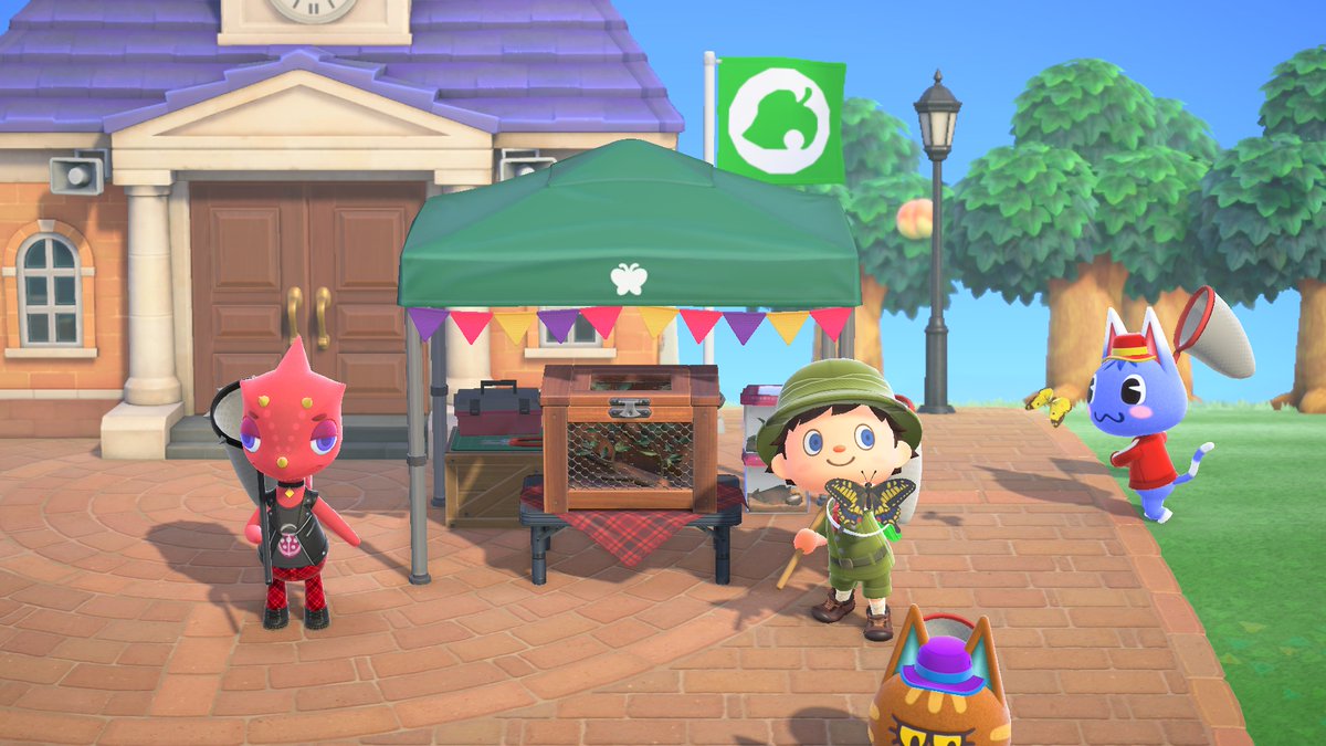 animalcrossing's tweet image. Hello, all you northern-hemisphere dwellers! The Bug-Off is starting today! Don't worry if you can't make this one—there will be more. Every fourth Saturday of the month from June through September, in fact. Catch you later!