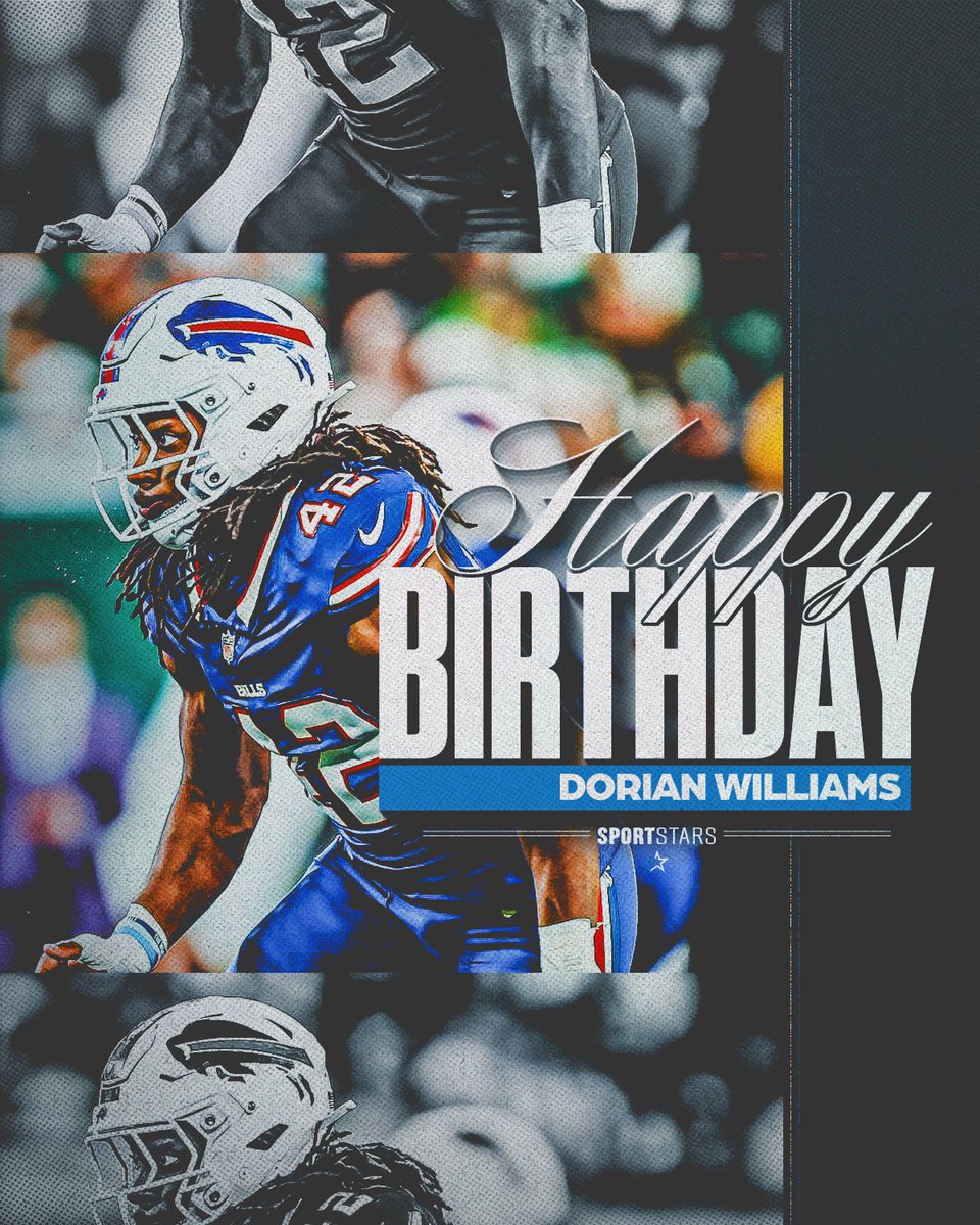 Sportstars (@sportstarsnyc) on Twitter photo Happy Birthday to <a href="/BuffaloBills/">Buffalo Bills</a> LB <a href="/dorianw24/">Dorian Williams</a>!! #SportstarsFamily #AnotherYearStronger Happy Birthday to <a href="/BuffaloBills/">Buffalo Bills</a> LB <a href="/dorianw24/">Dorian Williams</a>!! #SportstarsFamily #AnotherYearStronger