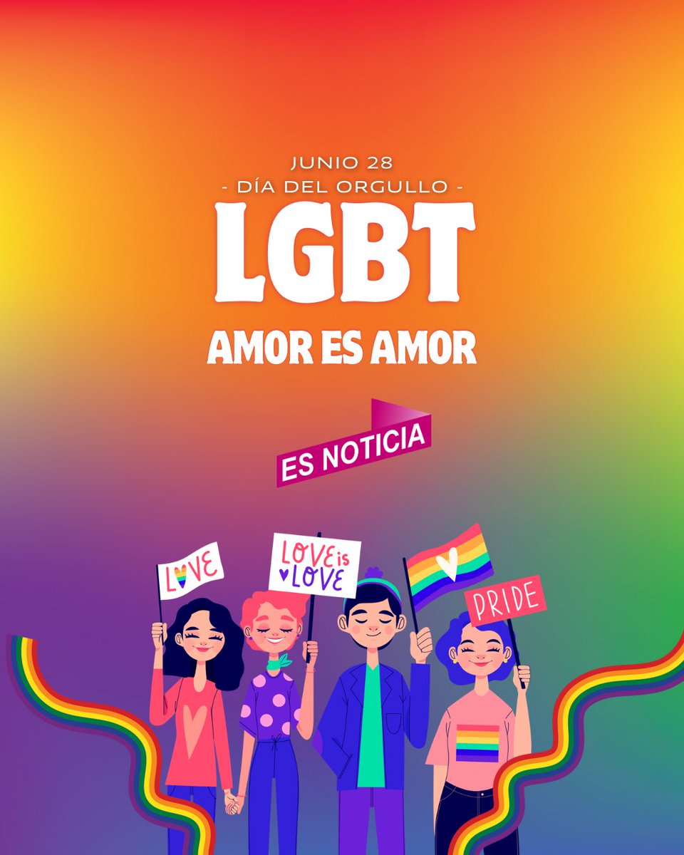 Conecta_Informa's tweet photo. #EsNoticia| 🏳️‍🌈 El 28 de junio se celebra el Día del Orgullo #LGBT, en conmemoración de los disturbios de Stonewall (Nueva York) en 1969, que marcan el inicio del movimiento de liberación homosexual. https://t.co/TrYLiFwyeN