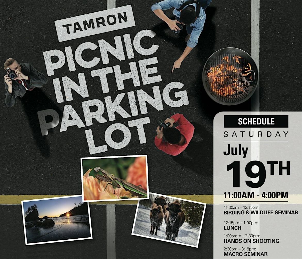 Join Tamron and Roberts for a full day of photo education, hands-on shooting, a picnic lunch and more!
Join Roberts Camera and Tamron for Tamron's Picnic in the Parking Lot!
Learn more and sign up via the link below!
eventbrite.com/e/picnic-in-th…?
#RobertsCamera