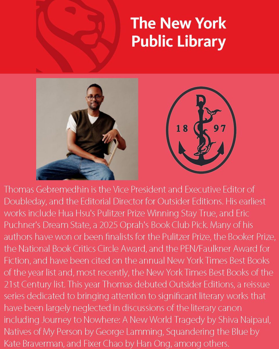 Becoming Baba drops in just over a week (!!) and I’m kicking off promo with a convo I’m hyped for: Me, <a href="/amandahess/">Amanda Hess</a>, &amp; our <a href="/doubledaybooks/">Doubleday</a> editor Thomas Gebremedhin talking crafting memoirs at @NYPL this Mon 6:30PM. It’s free! Come thru!

Link: showclix.com/event/crafting…