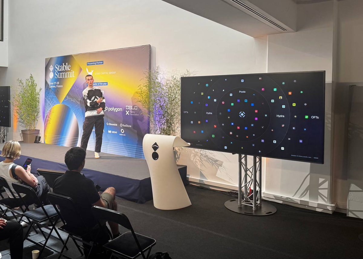 Stargate (@stargatefinance) on Twitter photo Foundation Lead <a href="/0xLamps/">Angus Lamps</a> takes the stage today at <a href="/stable_summit/">Stable Summit 🦫</a> Cannes with a keynote on programmable liquidity at global scale, highlighting how Stargate, via Hydra, is powering mass onchain issuance and distribution of stablecoins. Foundation Lead <a href="/0xLamps/">Angus Lamps</a> takes the stage today at <a href="/stable_summit/">Stable Summit 🦫</a> Cannes with a keynote on programmable liquidity at global scale, highlighting how Stargate, via Hydra, is powering mass onchain issuance and distribution of stablecoins.