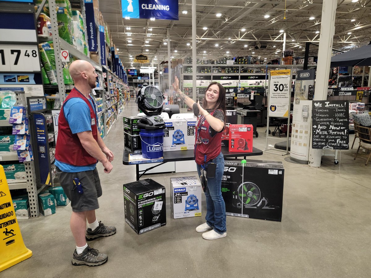 Stop by the lowes of Summersville to buy a misting fan to stay cool on the hots day ahead <a href="/M_Wilson606/">Michele Wilson</a> <a href="/kennygrimsley/">Kenny Grimsley</a> <a href="/JBBailey88/">James Bailey</a>