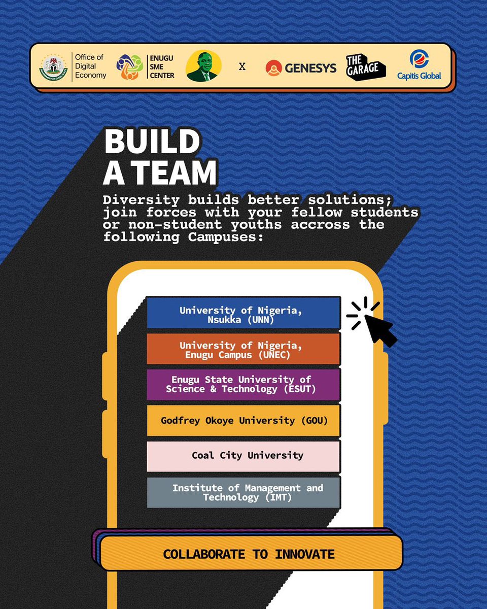 Enugucampushack's tweet photo. Here’s what you need to know about the Enugu Campus Hackathon 2025; 
Africa’s most exciting youth innovation challenge 
👇🏽👇🏽👇🏽 https://t.co/Yv9PIYujot
