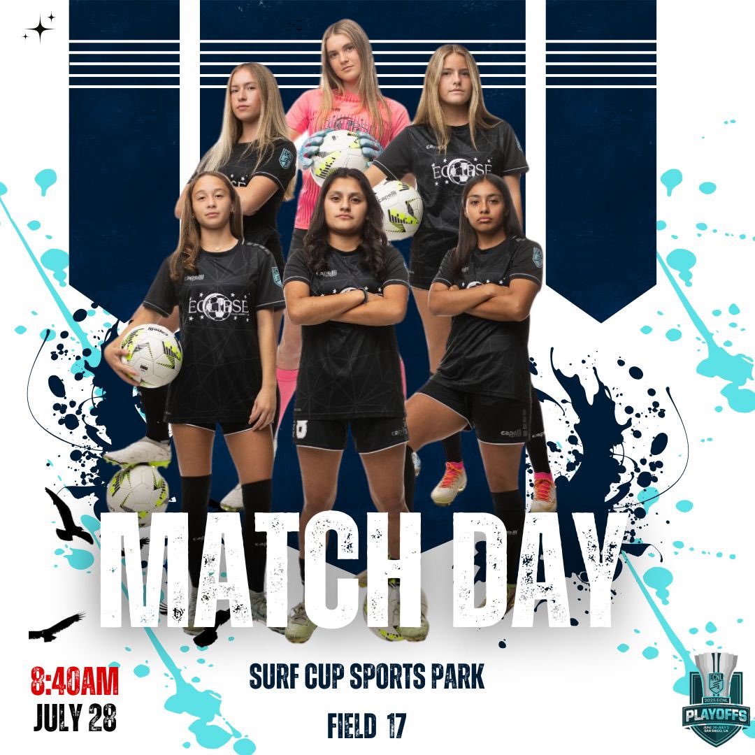 Eclipse Select 2009 ECNL (@2009eclipseecnl) on Twitter photo Match Day #2
vs. Sporting Jax
📍Surf Cup Sports Park Field 17
⏰ 8:40 am
<a href="/EclipseSelectSC/">Eclipse Select SC</a> <a href="/ECNLgirls/">ECNL Girls</a> <a href="/TopDrawerSoccer/">TopDrawerSoccer</a> <a href="/PrepSoccer/">Prep Soccer ⚽️</a> Match Day #2
vs. Sporting Jax
📍Surf Cup Sports Park Field 17
⏰ 8:40 am
<a href="/EclipseSelectSC/">Eclipse Select SC</a> <a href="/ECNLgirls/">ECNL Girls</a> <a href="/TopDrawerSoccer/">TopDrawerSoccer</a> <a href="/PrepSoccer/">Prep Soccer ⚽️</a>