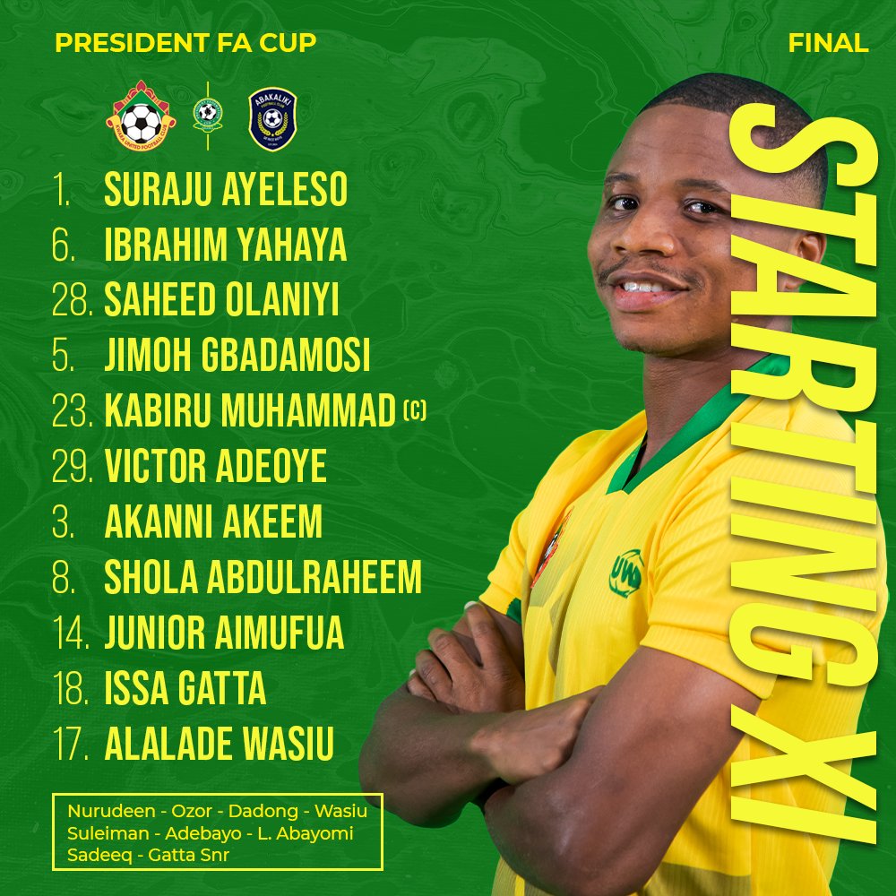 🟢 𝗧𝗘𝗔𝗠𝙉𝙀𝙒𝙎 🟡

🧱 Gbadamosi partners Olaniyi 
💪 Shola and Akanni in the midfield
🎯 Alalade leads the line

Let’s give it everything, HarmonyBoys 👊