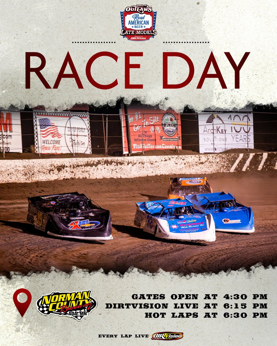 Stormin' into Norman 💨

The next stop on the northern swing takes us back to <a href="/ncrada/">Norman County Raceway</a> for the second-straight year!

📍 Ada, MN
🎟️ bit.ly/NormanCountyTix
📺 <a href="/dirtvision/">DIRTVision</a> at 6:15PM CT