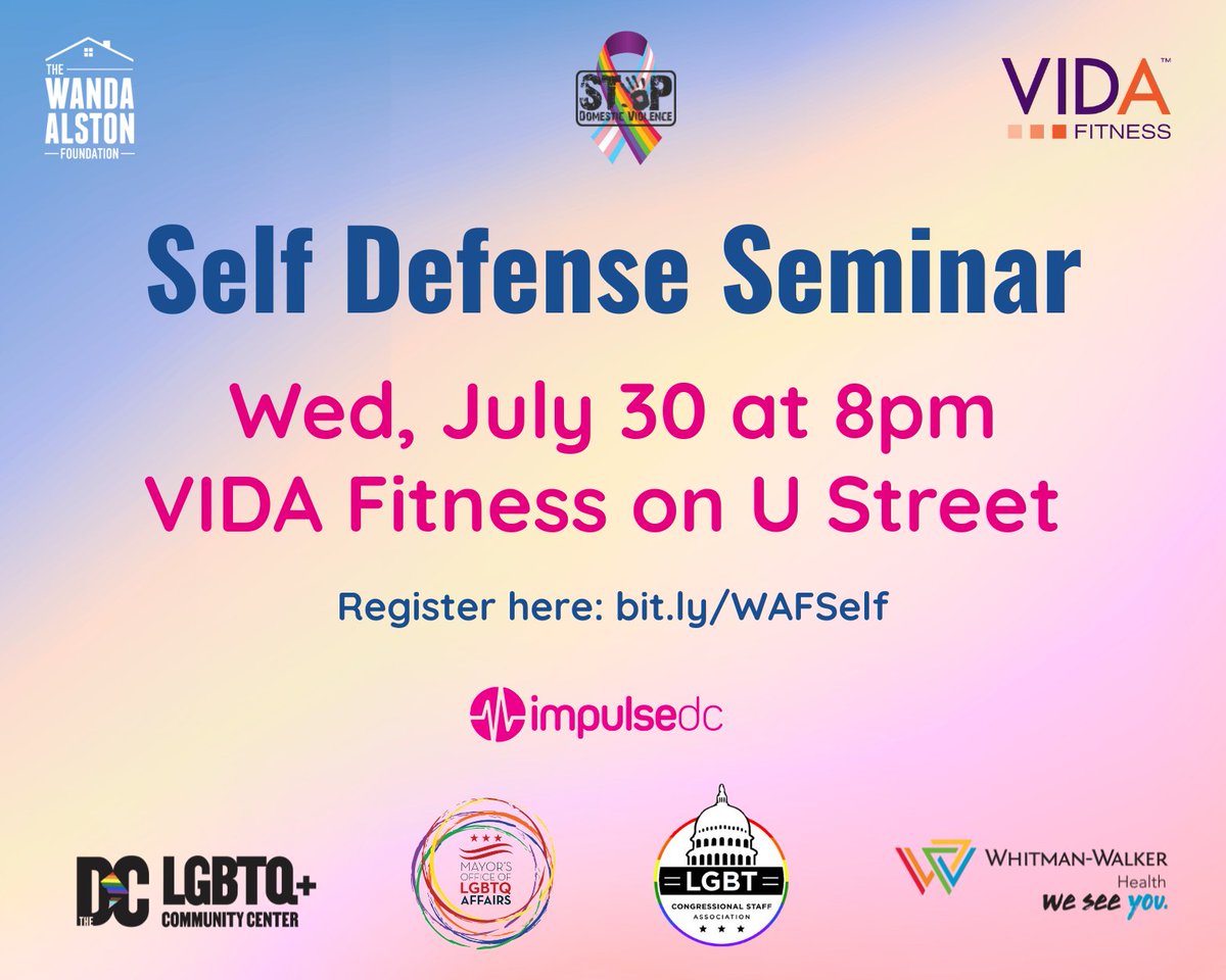 ChicoCes's tweet image. Are you an #LGBTQ+ survivor or experienced unhealthy relationships? Join our upcoming Self Defense Seminar!

RSVP ➡️ bit.ly/WAFSelf