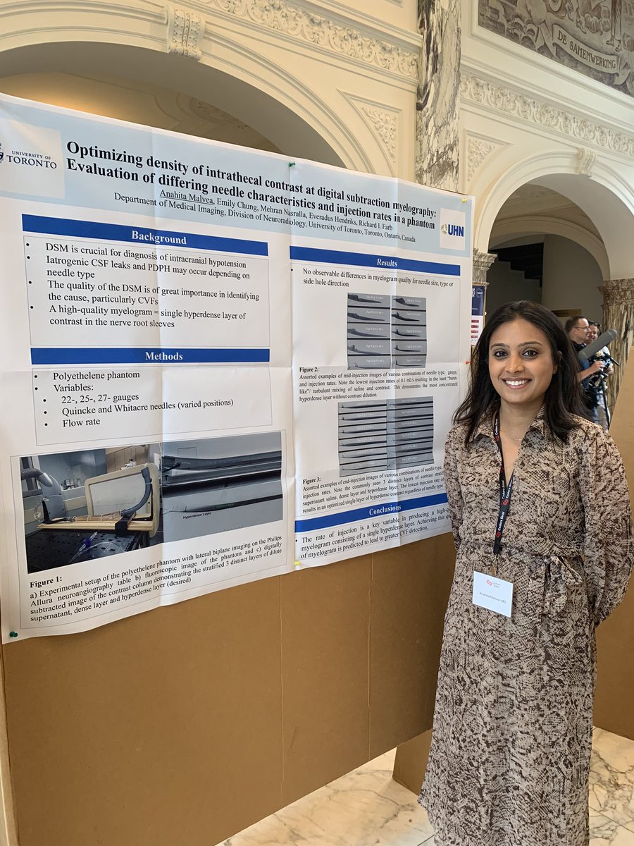 SpinalCSFCanada's tweet image. We’re excited to see @AnahitaMalvea also presenting her abstract poster on optimizing the density of intracranial contrast at DSM, based on research conducted with @FarbRichard. #2025IntracranialHypotension
#Amsterdam #SIH @CedarsSinai @CanadianNeuroIR
@UHN
#MedED