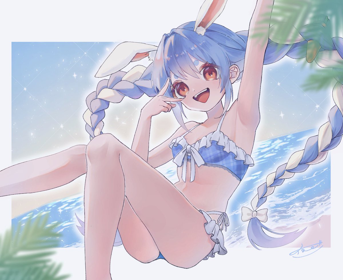 yaguchi_07612's tweet photo. 夏だ!!海だ!!水着ﾍﾟｺ~~~!!!!🐰

#ぺこらーと https://t.co/nOkFPi1xKH