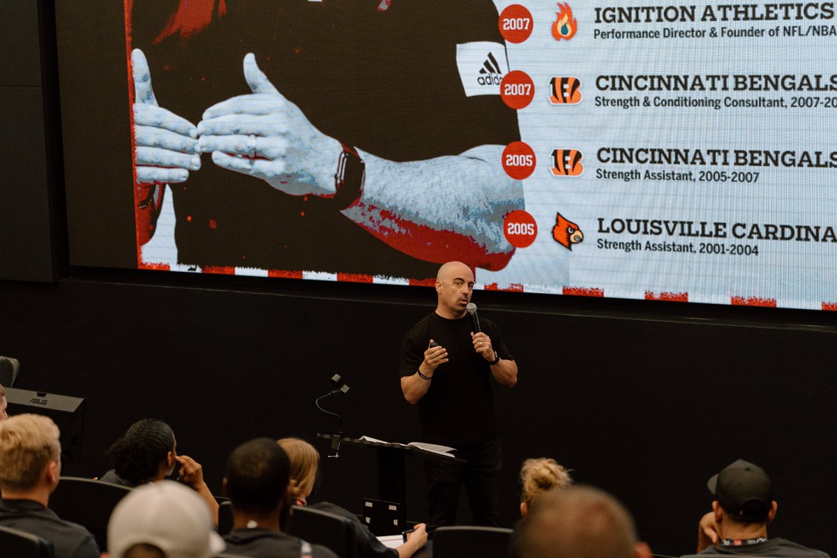 D1 Training (@d1sports) on Twitter photo Coach Summit Day 2 ✅
We hit the turf at the <a href="/Saints/">New Orleans Saints</a> facility and took it up a level. <a href="/ClifMarshall/">Clif Marshall</a> reminded us why we do what we do - with a message on the life-changing impact coaches have.
Our team and training panel led coaching education in the weight room, on the field, Coach Summit Day 2 ✅
We hit the turf at the <a href="/Saints/">New Orleans Saints</a> facility and took it up a level. <a href="/ClifMarshall/">Clif Marshall</a> reminded us why we do what we do - with a message on the life-changing impact coaches have.
Our team and training panel led coaching education in the weight room, on the field,