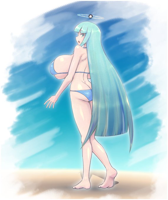 #めちゃくちゃ暑いから水着の絵でTLを埋めよう 探すと数年前のしかない そろそろ新しい水着絵描こうね