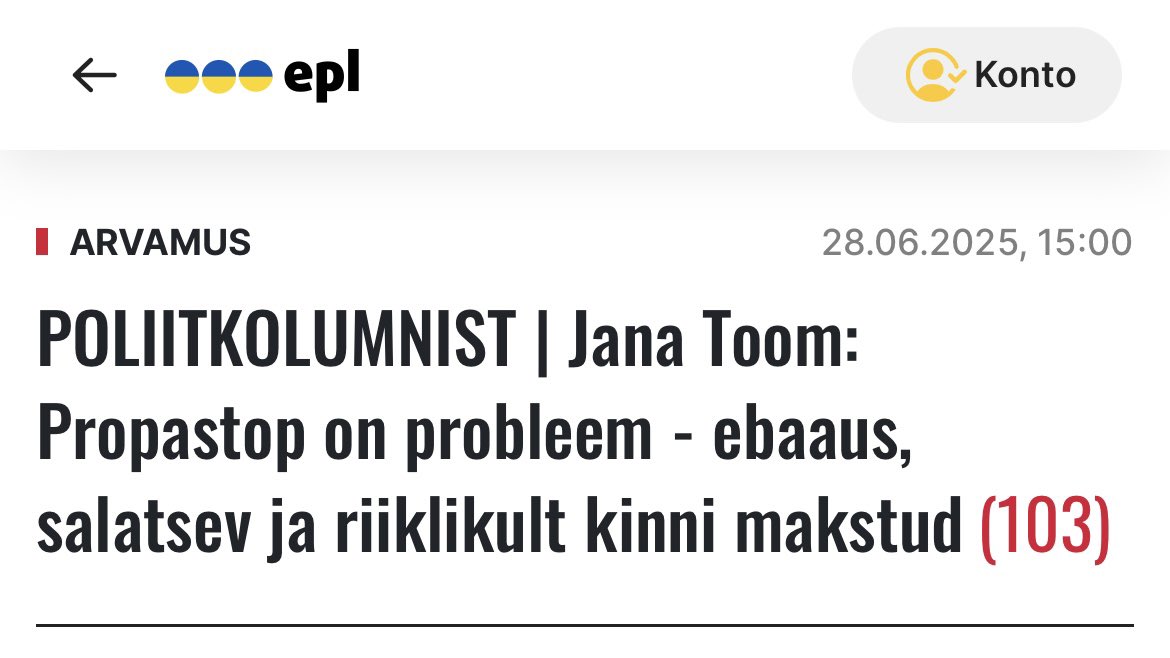 Keskerakonna prioriteedid on paigas: probleemiks pole Kremli propaganda, vaid selle tõkestajad. Nagu päriselt?

epl.delfi.ee/artikkel/12038…