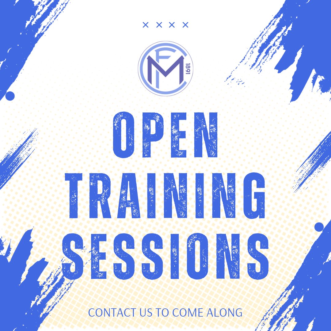 Our 1st of 2 OPEN TRAINING sessions starts Thurs 3 July @ 7.30pm

No match fees ✅
UEFA B coach ✅
16-17 play FREE ✅

If you're a returning player or looking for a fresh start, come and meet our new manager, George Ball.

DM to come along

#MelbournFC #OpenTraining #SubsFree