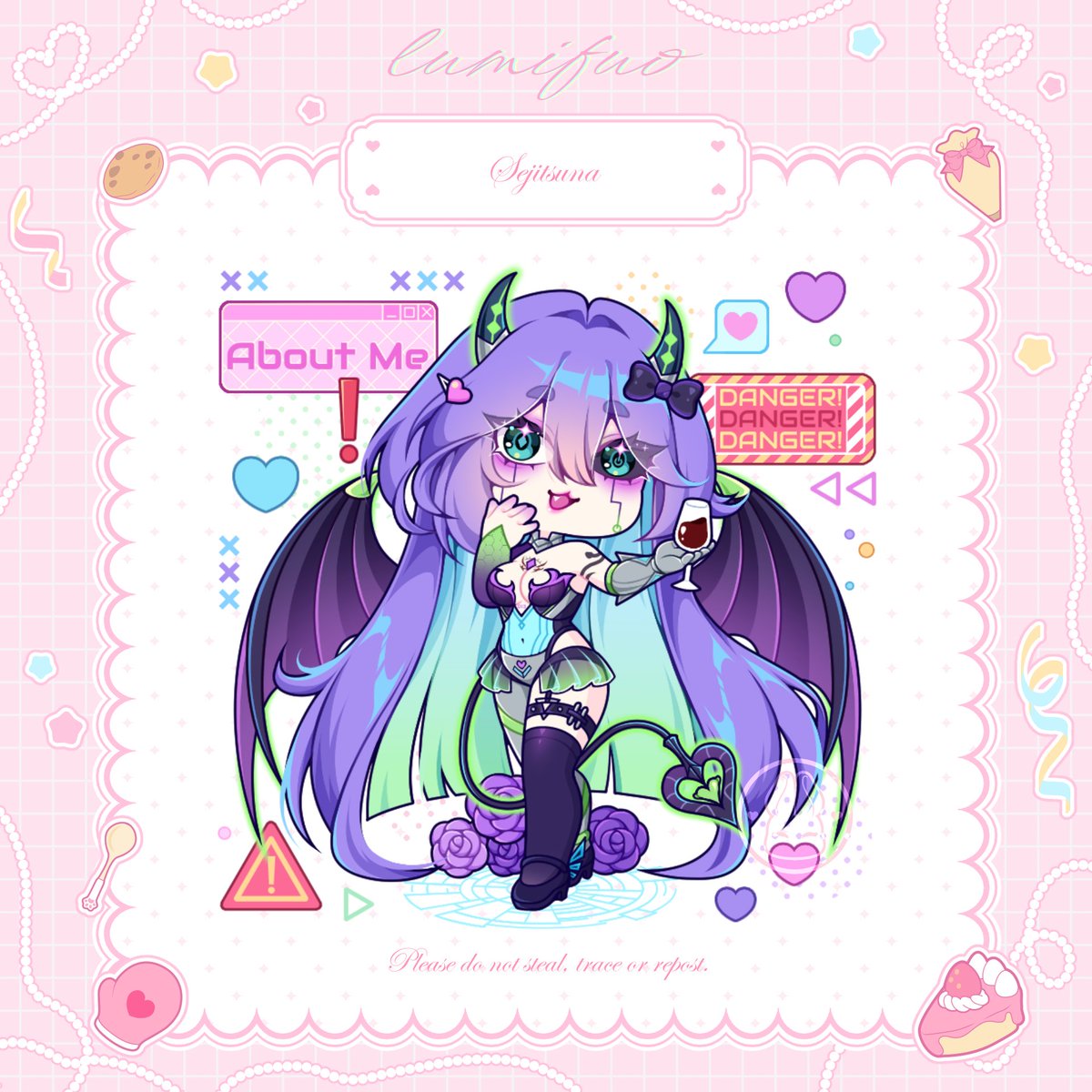 lumifuo02's tweet image. 🪻 Commission for @Sejitsuna 👾
💚 Fluffy horns, dreamy eyes, and soft magic ✨ A cute succubus joins the party 😈
.
#VGenComm #VGen #Vtuber #twitchstreamer