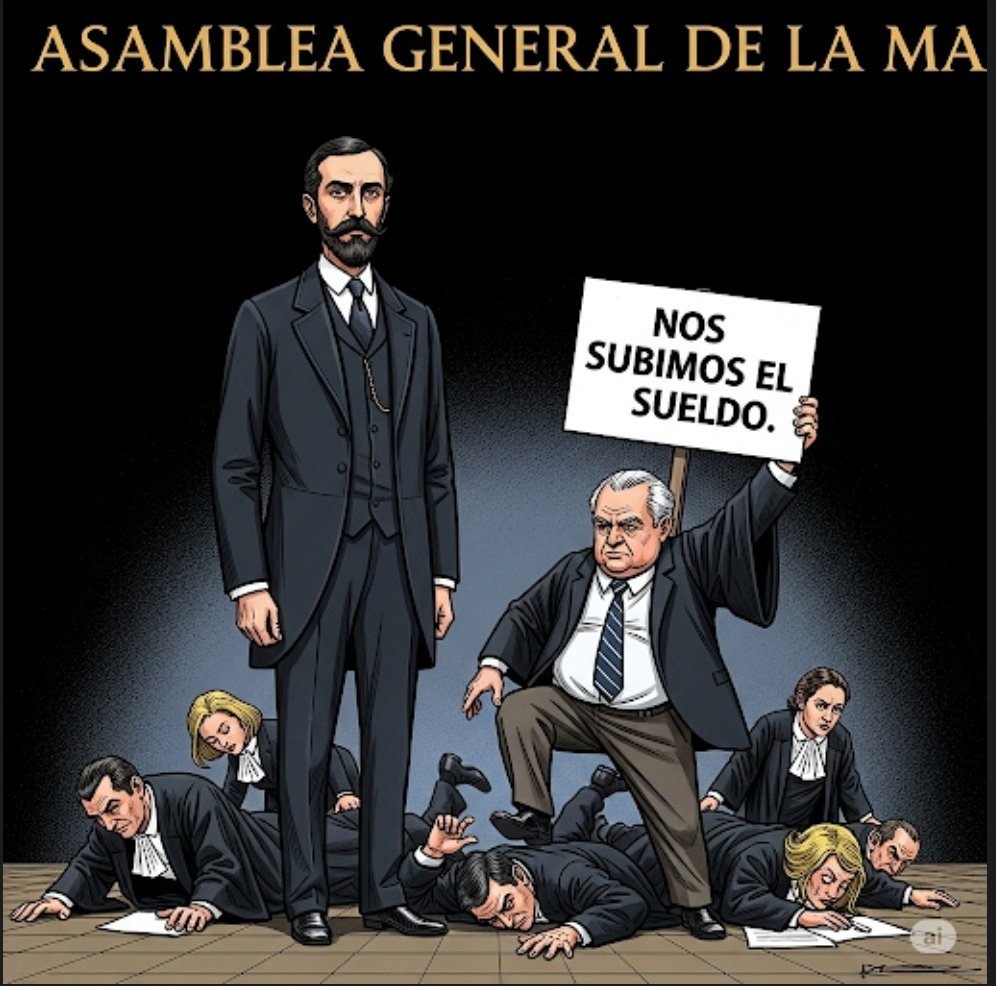 LA JUNTA DIRECTIVA DE LA MA, se sube el sueldo mientras los mutualistas cobran pensiones pauperrimas. La pasarela AL RETA URGE.