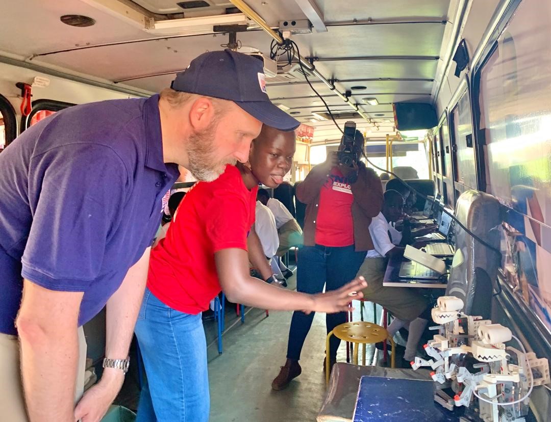 U.S. Mission Uganda (@usmissionuganda) on Twitter photo The <a href="/Nile_Explorer/">The Nile Explorer Bus 5.0</a> joined us at St. Peter’s Senior Secondary School, bringing its energy and innovation to an already unforgettable day of volunteerism in celebration of 249 years of U.S. Independence!
#DYK it is more than a bus? It's a traveling classroom delivering hands-on The <a href="/Nile_Explorer/">The Nile Explorer Bus 5.0</a> joined us at St. Peter’s Senior Secondary School, bringing its energy and innovation to an already unforgettable day of volunteerism in celebration of 249 years of U.S. Independence!
#DYK it is more than a bus? It's a traveling classroom delivering hands-on