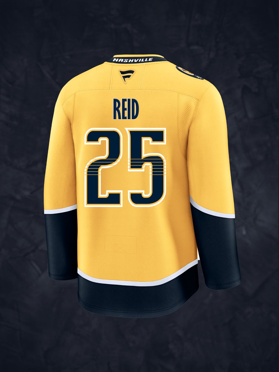 NSHLockerRoom's tweet photo. Hey, Preds fans! Let's show some love for our newest additions to the Nashville Predators🏒. Show your support by shopping for their official jerseys online now! #PredsNation #2025NHLDraft #Preds https://t.co/zjsFjtTL6T