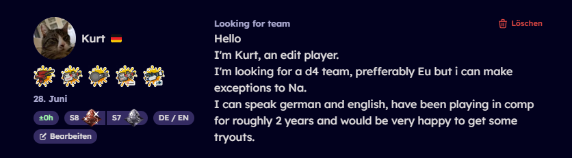 Looking for a d4 team