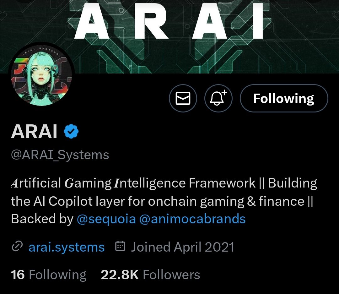 silence_inf's tweet photo. 🧵 ARAI - Early AI Alpha You Don’t Want to Miss (potential 100$/acc)

A new AI project is quietly making moves:
ARAI is building real-time game strategy tools powered by AI. Imagine live coaching and tactical optimization while you play. Wild stuff.

Here’s what we know so far: https://t.co/FBFmubZkfU