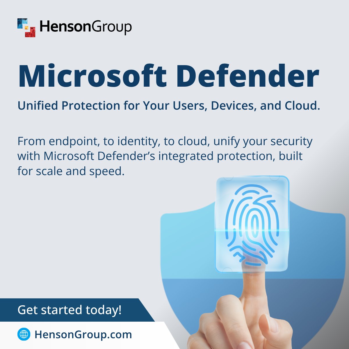 One Security Solution. Every Layer Covered.  

Microsoft Defender protects your identities, devices, data, and cloud, all from one place.

Discover More Here: hubs.la/Q03v4SCC0

#MicrosoftDefender #Cybersecurity #HensonGroup #Microsoft #SecuritySolutions