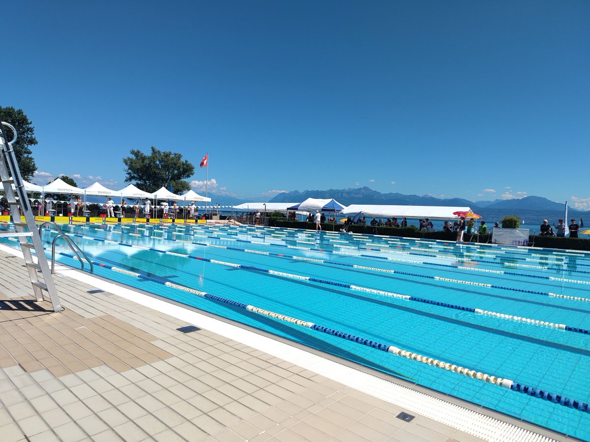 gemperlipascal's tweet image. Aux championnats romands de natation à la piscine de Morges🏊‍♀️