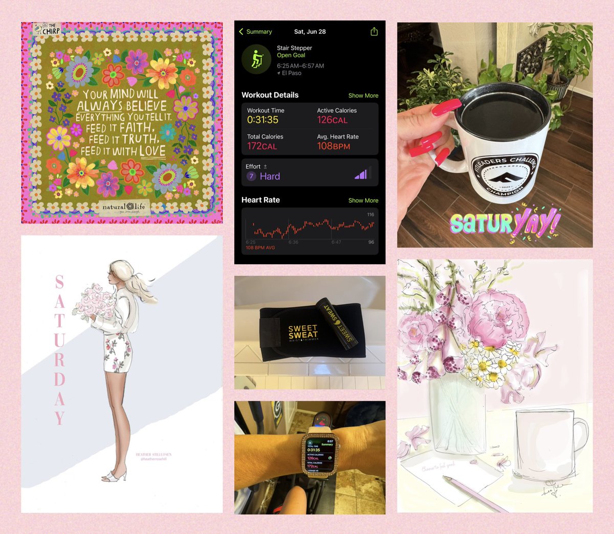 ValChavez2024's tweet image. Hello Saturday! ☕️💓 Choose to feel good… focus on what you have and what makes you feel happy, joyful, and alive… 🌸🦋💕💗 #HappySaturday #happyweekendvibes #FitLeaders @zjgalvan @PrincipalRoRod @educategalore @LorenaRubio123 @vggarcia13 @DrShaunPerez @DrRenaeBryant