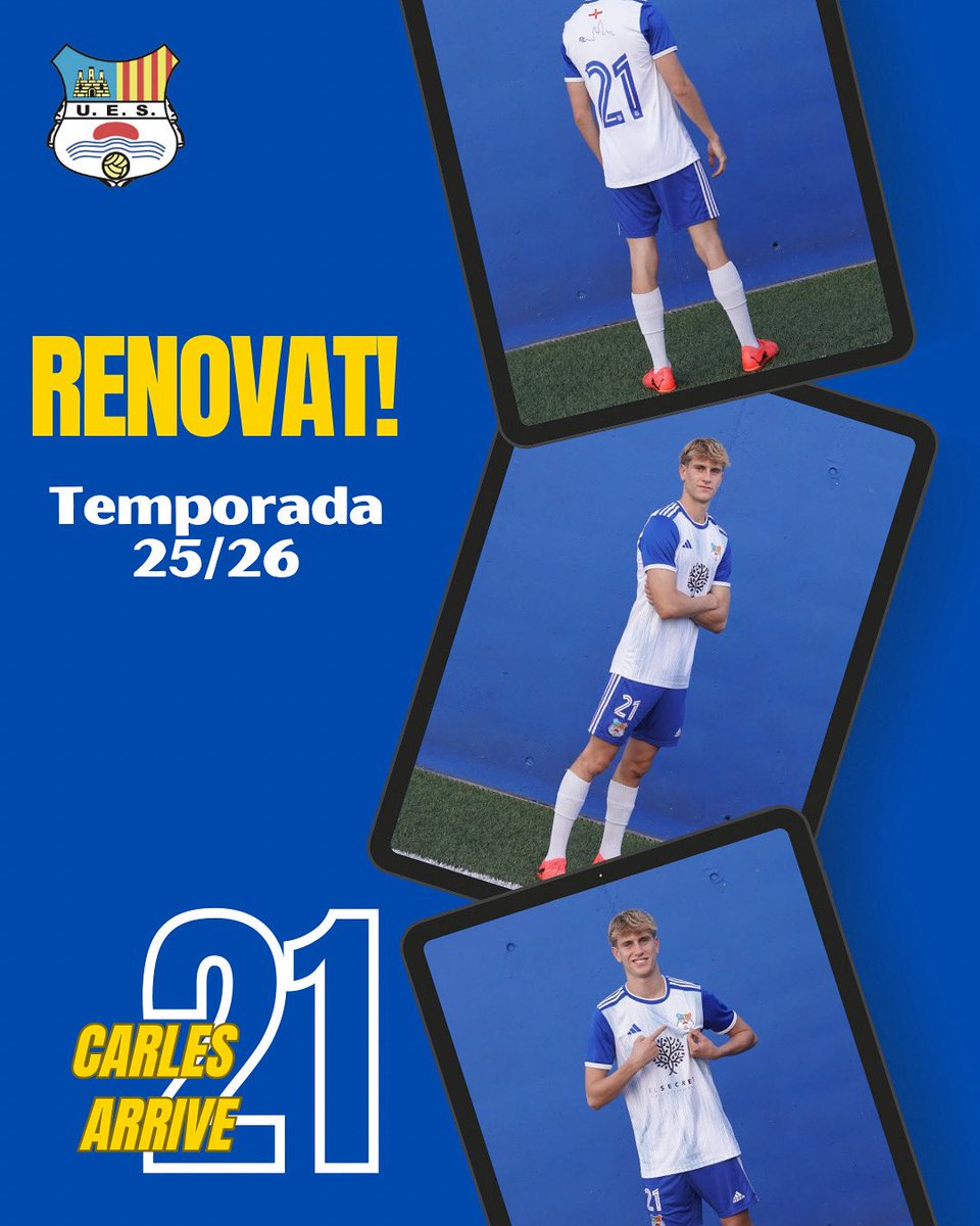 🎼 RENOVACIÓ | CARLES ARRIVE
Carles Arrive, migcampista de Sitges, seguirà vestint la samarreta de la UE Sitges! 🔵⚪

Tècnica, tàctica i criteri al servei de l’equip. Format a la casa i amb ADN sitgetà!

#somsitges