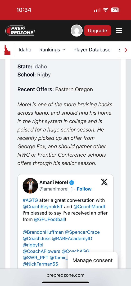 Amani Morel (@amanimorel10) on Twitter photo Thank you <a href="/PrepRedzoneID/">Prep Redzone Idaho</a> for the write up!! <a href="/MJ_NFLDraft/">Mark Johnson</a> <a href="/CoachAFlowers/">Aaron Flowers</a> <a href="/BrandonHuffman/">Brandon Huffman</a> <a href="/CoachNateEPT/">Elite Prodigy Training</a> Thank you <a href="/PrepRedzoneID/">Prep Redzone Idaho</a> for the write up!! <a href="/MJ_NFLDraft/">Mark Johnson</a> <a href="/CoachAFlowers/">Aaron Flowers</a> <a href="/BrandonHuffman/">Brandon Huffman</a> <a href="/CoachNateEPT/">Elite Prodigy Training</a>