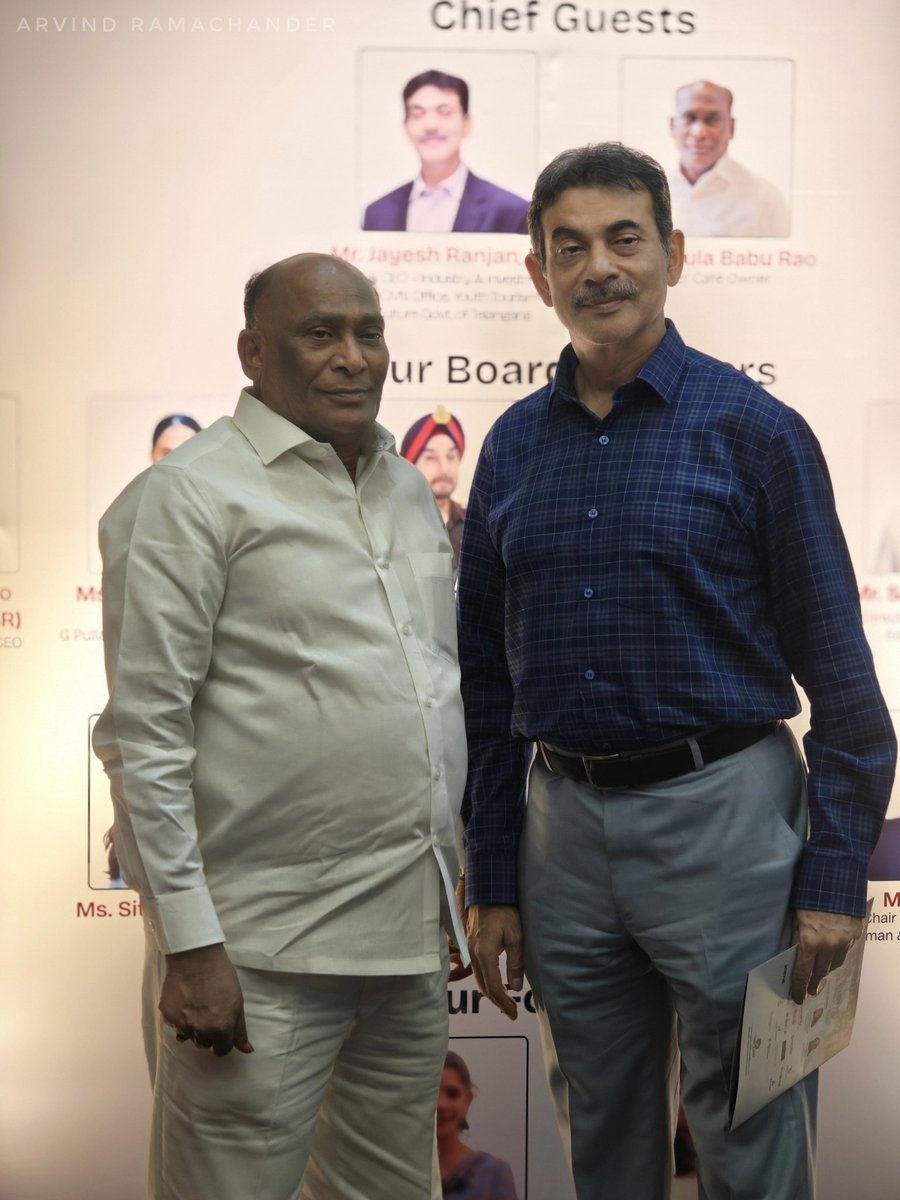 Always enjoy listening to <a href="/jayesh_ranjan/">Jayesh Ranjan</a> ji speak. Value based education and a holistic approach + learning tech very crucial for the future. 
Admirable language(Tel, Urdu, Eng) switching today by him at the Touch a life event 😊
+Met the inspirational Babu Rao garu of Niloufer.
