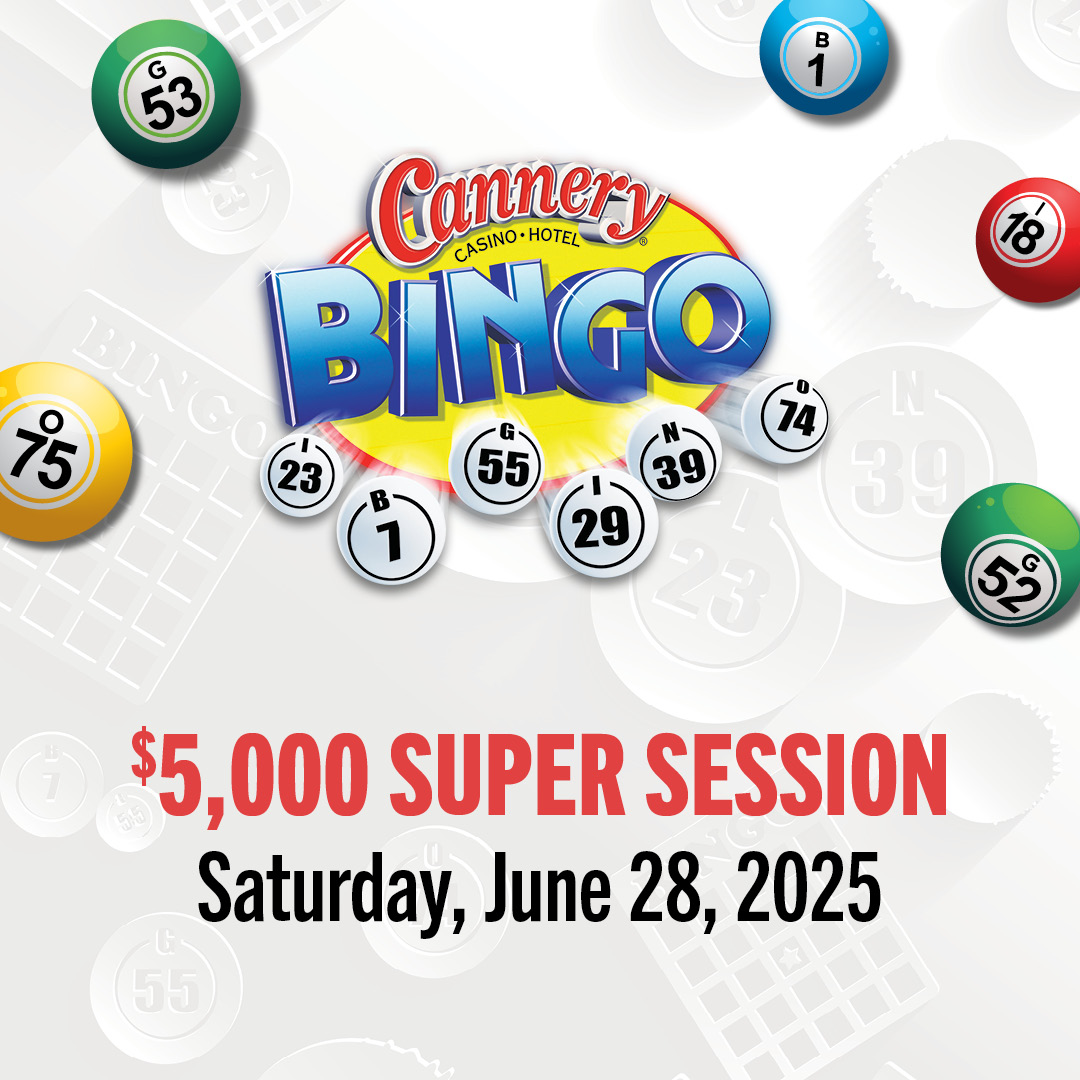 We love National Bingo Day SO much that we've decided to extend the fun with a $5,000 super session today at 6:00 PM! 🤑🥳 Don't miss out!