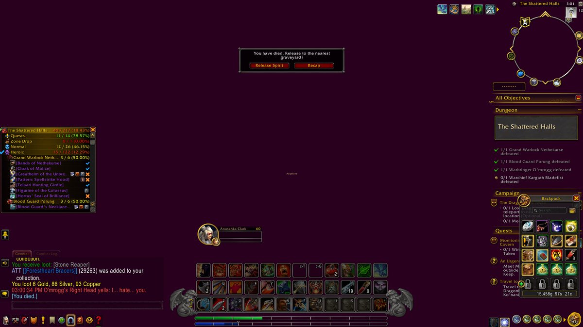 uthrel's tweet image. Just your average day doing heroics in old dungeons in World of Warcraft. And you happily heroic leaped and clipped through the stairs :) Just normal stuff y'know