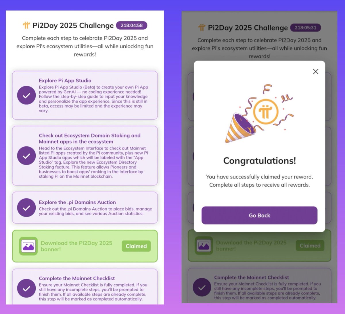 🔥 The #Pi2Day2025 Challenge is ON! 🔥
📅 June 28 – July 7
🗽 Join Pioneers worldwide in celebrating Pi Network’s progress through utility, community, and innovation! 💜🌍

🔍 What to Do:
✅ Explore real Pi-powered apps
📋 Complete your Mainnet checklist
💬 Engage with the Pi