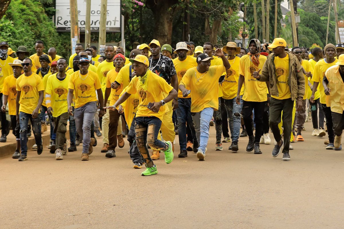 Uganda has the highest unemployment levels among its youth. 

After 5 years they are given t-shirts, a day's meal and little money in exchange for another 5 year mandate.

Wake up young Ugandans.