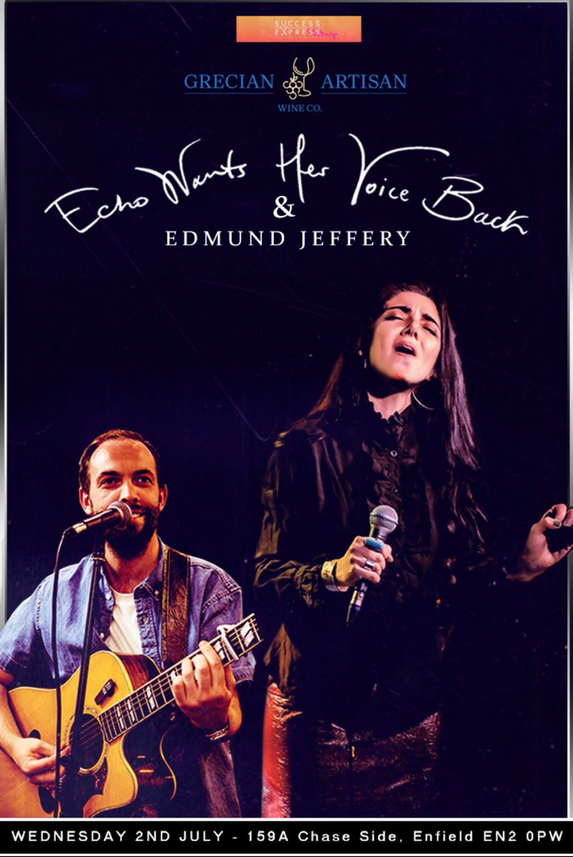 Show moved to Grecian Artisan Wine Co. Enfield – July 2. Same date, acoustic set, all tickets valid.
#LondonGigs #AcousticShow #london #indieartist #concerttickets