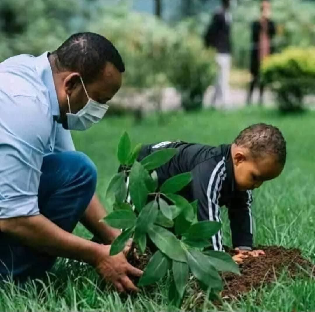 KiyaEthiopia's tweet photo. ልጁንም ሀገሩንም አብሮ የሚያሳድግ መልካም መሪ መልካም አባት!!!  @AbiyAhmedAli እኛ የለመድነው ከሀገር ዘርፎ ልጆቹን የሚያሞናድል መሪ ነው። ይኸው አንተ መጥተህ ሀገርህን የእናትህ ምትክ አድርገህ ልጅህ የነገ ዕድገታችን ተስፋ እና መስታወት ሆኖ ሀገሬ ቀን ወጣላት! 
ጤና እና እረጅም ዕድሜ ይሥጥህ! ዙፋንህ ይፅናልህ አብቹአችን @PMEthiopia  Ethiopia 🇪🇹 Green Legacy