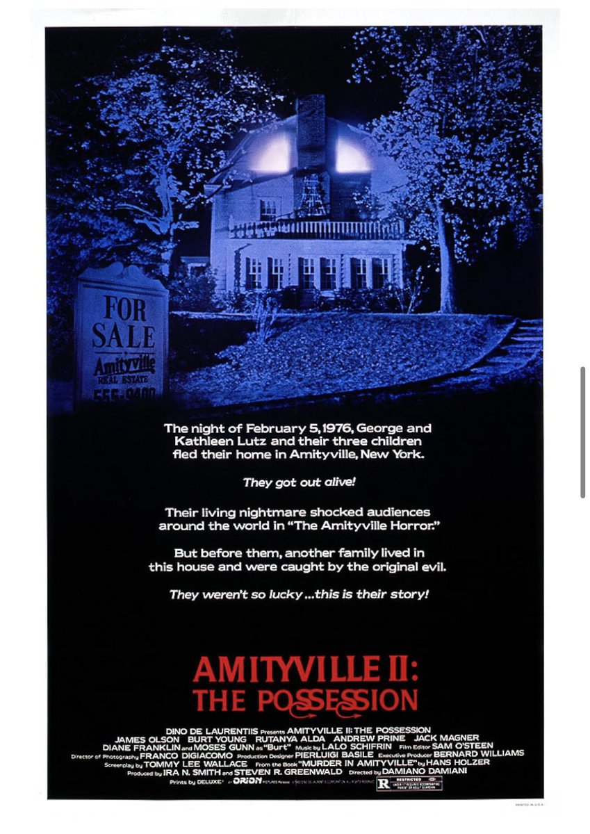 DianeFranklin80's tweet image. It was composer, LALO SHIFRIN’s haunting musical compositions that made “Amityville II: The Possession” a TERRIFYING masterpiece. Honored to be in this film… #riplaloschifrin #composer #music