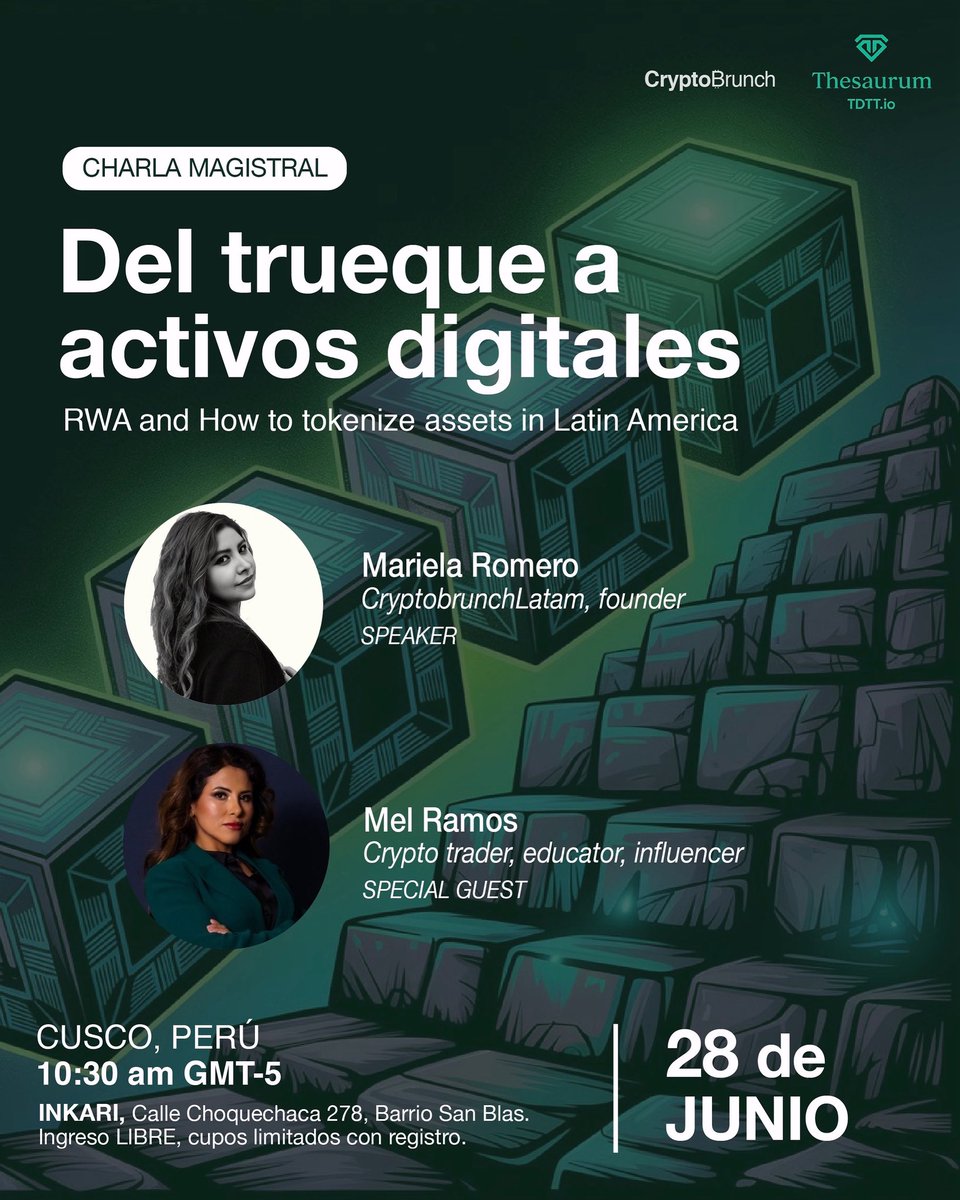 Gmgm cómo estamos por aquí!? ☀️

Yo muy encantada de continuar con muchas actividades. HOY llevaremos a cabo una charla muy interesante sobre la evolución del intercambio de valor, “Del trueque a activos digitales” A veces para entender lo que sucederá a futuro es necesario