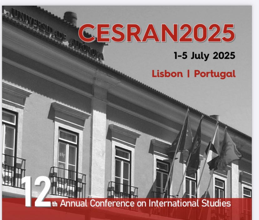 Let’s have a conference…  #CESRAN2025
112 participants
17 panels
at UAL in Lisbon.