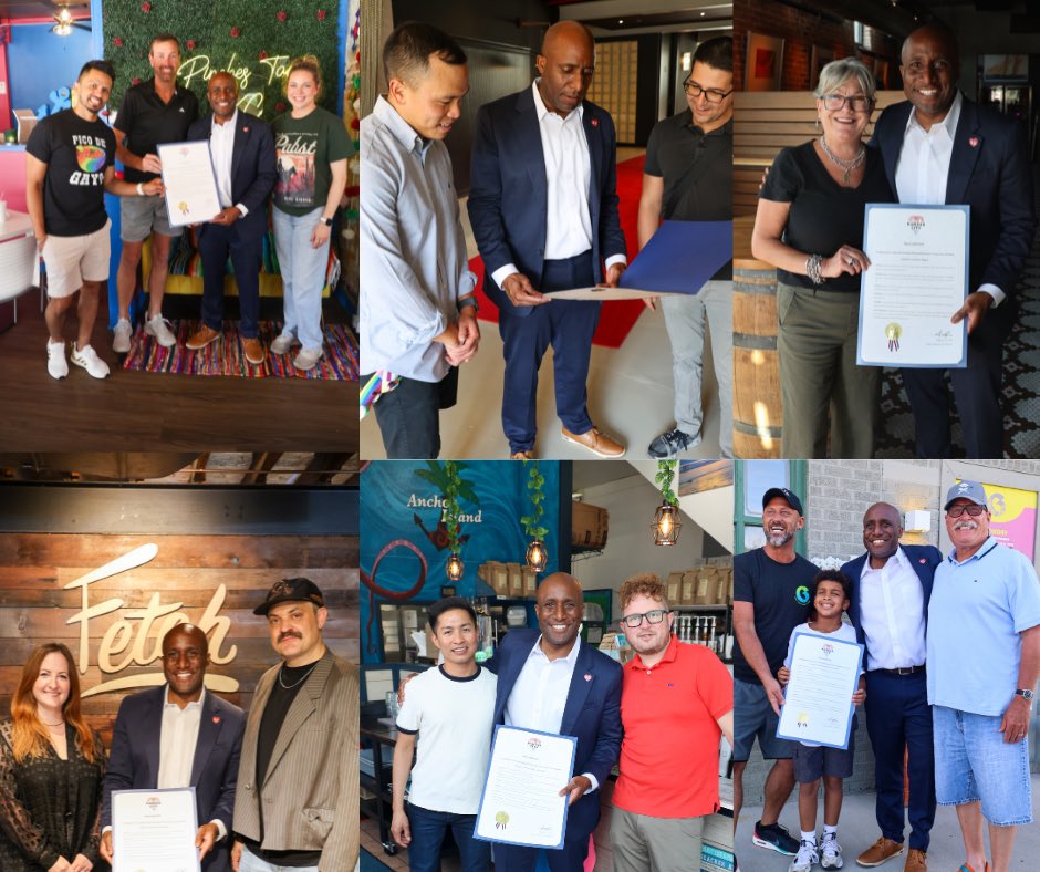 🏳️‍🌈 It was a great day touring LGBTQ+ businesses across KC! Mayor Lucas celebrated local entrepreneurs at Pinches Tacos, The Cherry Warehouse Hotel, Anchor Island Coffee,Fetch KC, Gael's Public House &amp; Ragazza, highlighting their contributions to Kansas City's culture and economy.