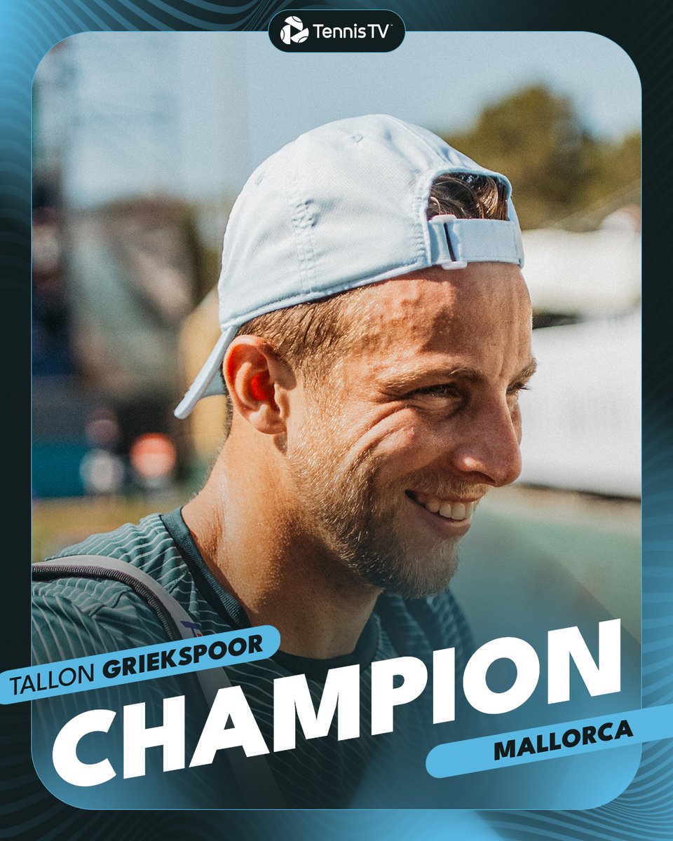 Tennis TV (@tennistv) on Twitter photo GRASS GLORY FOR GRIEKSPOOR 🇳🇱🌱
<a href="/Griekii/">Tallon Griekspoor</a> wins his third career ATP title with a 7-5 7-6 victory over Moutet! 🏆
#MallorcaChampionships GRASS GLORY FOR GRIEKSPOOR 🇳🇱🌱
<a href="/Griekii/">Tallon Griekspoor</a> wins his third career ATP title with a 7-5 7-6 victory over Moutet! 🏆
#MallorcaChampionships