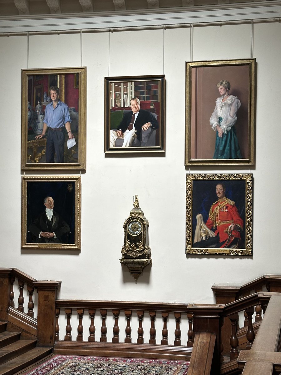 At the top of the main staircase at ⁦<a href="/AlthorpHouse/">Althorp</a>⁩ - 20th century family portraits by William Orpen, Augustus John, and (2 by) Nelson Shanks.