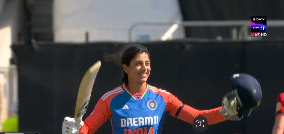 RahulThakur___'s tweet photo. Congratulations to Smriti Mandhana on her century! 💯🔥
A knock of class, grit &amp; pure elegance. Take a bow, champ! 🇮🇳👏 #SmritiMandhana #INDW #INDWvENGW https://t.co/hiu2nLkU2a