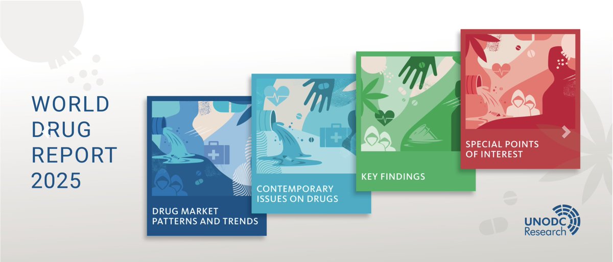 El nuevo reporte global de UNODC parece detenido en el tiempo. Más allá de las cifras globales de consumo y producción, no ofrece mayor novedad en términos de política de drogas unodc.org/unodc/en/data-…