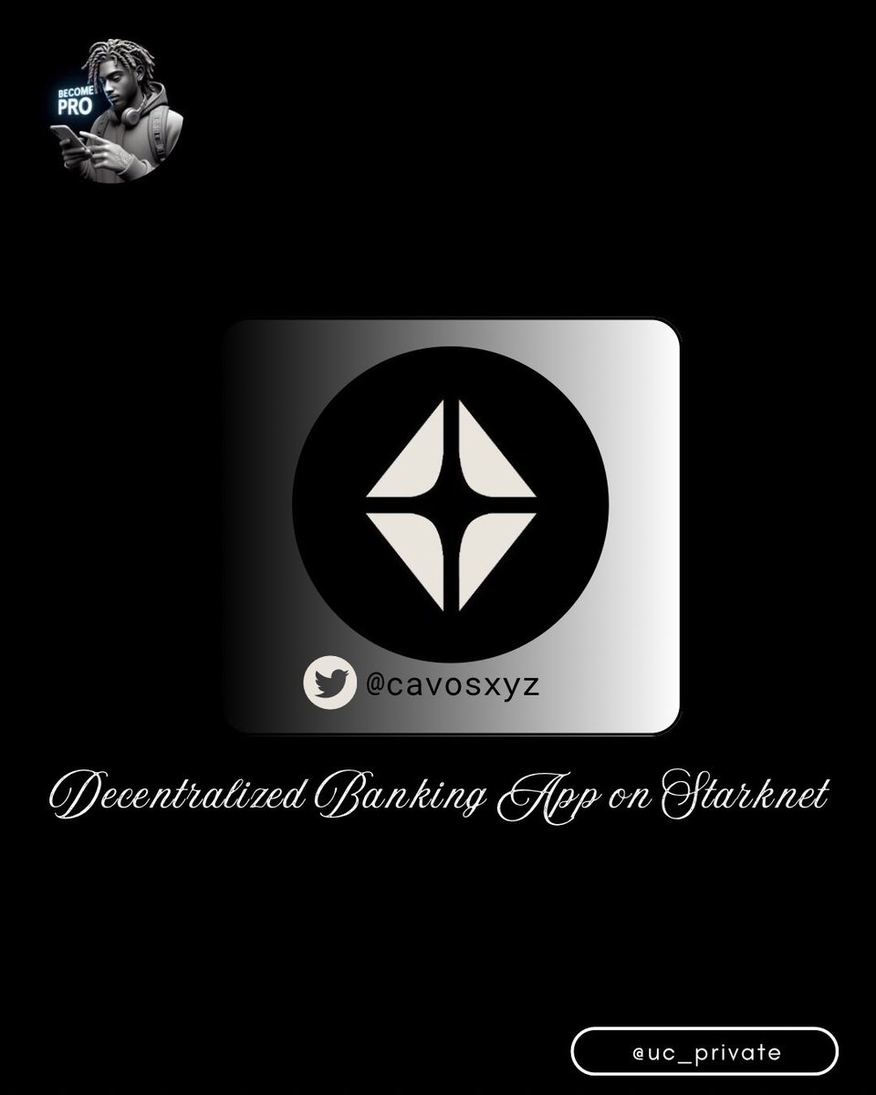clinton_xyz's tweet photo. Cavos, a trailblazing decentralized banking app on Starknet

Backed by Starknet Foundation Seed Grant aims to deliver seamless, web3-like mobile banking  for crypto users . https://t.co/ouyOp4r6c2