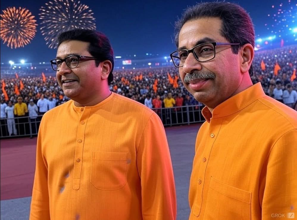 महाराष्ट्राच्या मातीला मराठीचा गंध सुटलाय, राजजी -उद्धवजी यांच्या एकीचा अनेक‍ांना जळ सुटलाय.

#मराठी 
#RajThackeray #uddhavthackery