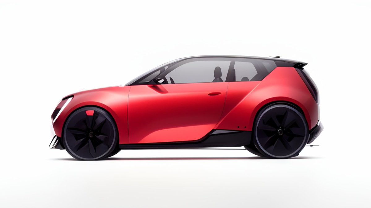 Tkfm_think's tweet photo. 車のエクステリアデザインにAIフル活用してみたら。
サイドビュースケッチ〜3Dモデリングまで約2時間、モデルになってるから好きなビューで意匠検討もできる…しかもツールの無料枠で。 https://t.co/VD2yADImfw